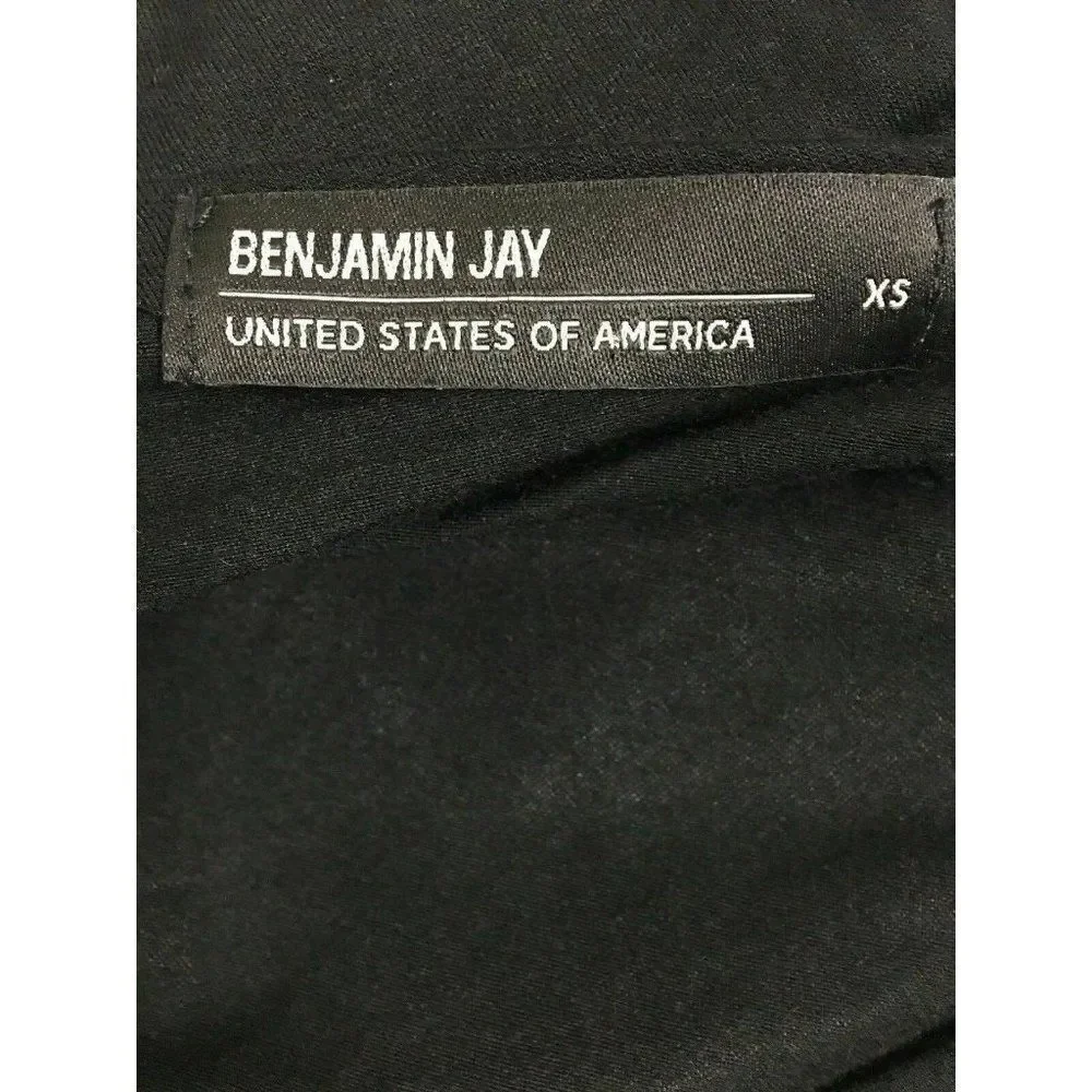 Benjamin Jay Womens Black Gold Short Sleeve Top - Picture 7 of 9